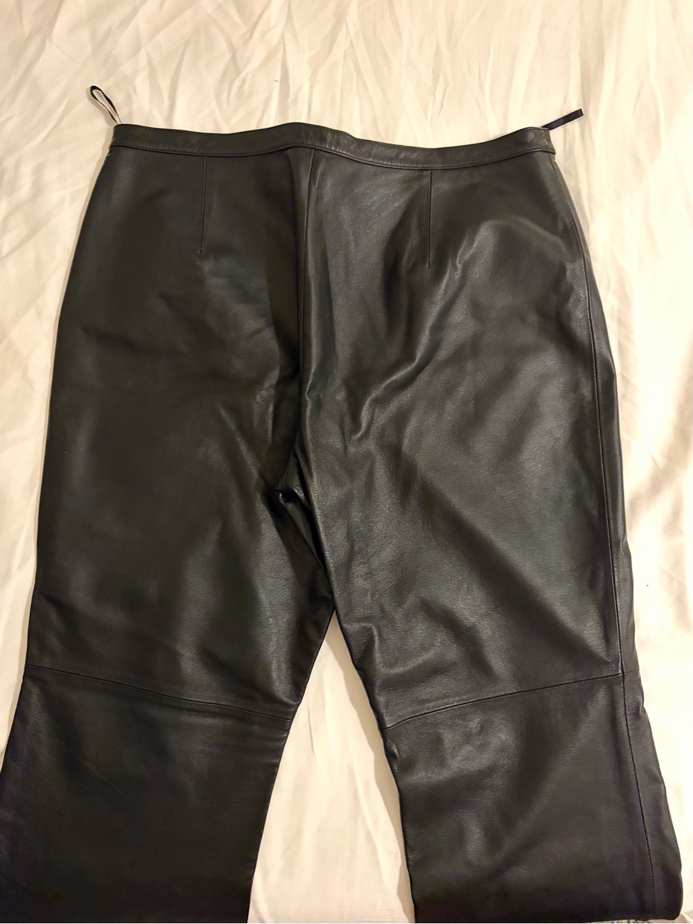 Spiegel Black Leather Boot Cut Pants - Picture 3 of 3